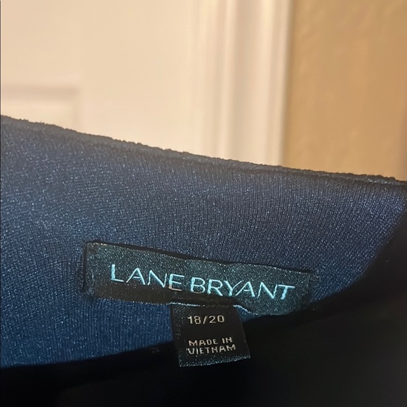 Lane Bryant Blue Wrap Ruffled Midi Dress V-Neck - Picture 2 of 5